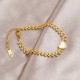 European Retro Love Fritillary Bracelet Titanium Steel