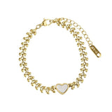European Retro Love Fritillary Bracelet Titanium Steel