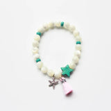 Natural Stone Bracelet with Shell Beads Starfish Spike Charm NSB1020