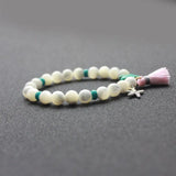 Natural Stone Bracelet with Shell Beads Starfish Spike Charm NSB1020