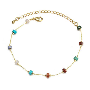 Crystal Beads Bracelet Copper Boho Beach Jewelry Gift