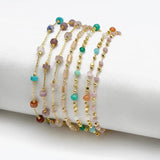Crystal Beads Bracelet Copper Boho Beach Jewelry Gift