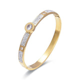 Crystal Watch Charms Bracelet Stainless Steel Chain Jewelry