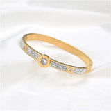 Crystal Watch Charms Bracelet Stainless Steel Chain Jewelry