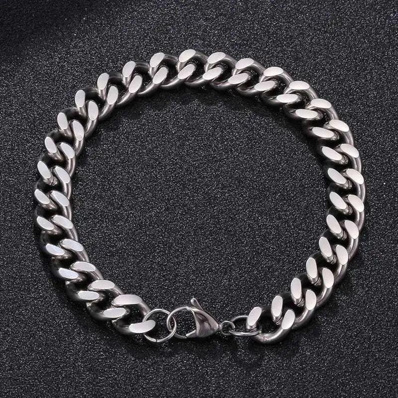 Cuban Chain Stainless Steel Bracelet Men Women Hand Chain GS0142