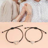Mother Daughter Infinity Heart Bracelets Adjustable Rope