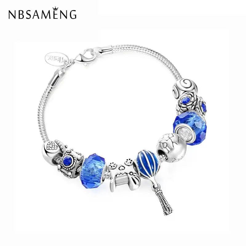 Glass Bead Charm Bracelet for Women DIY Jewelry Making