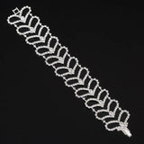 Gold/Silver Chain Link Bracelet Ladies OL Style Copper Crystal B063