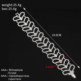 Gold/Silver Chain Link Bracelet Ladies OL Style Copper Crystal B063
