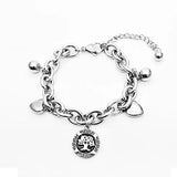 Titanium Steel Life Tree Heart Bracelet Wild Customizable Hot