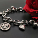 Titanium Steel Life Tree Heart Bracelet Wild Customizable Hot