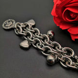 Titanium Steel Life Tree Heart Bracelet Wild Customizable Hot