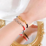 Vintage Copper Women Mama Charm Bracelet Bangles