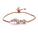 Vintage Copper Women Mama Charm Bracelet Bangles
