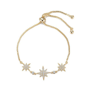 Zirconia Crystal Stars Slave Chain Bracelet Rhinestone Waistbands