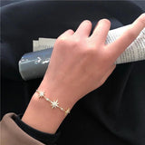 Zirconia Crystal Stars Slave Chain Bracelet Rhinestone Waistbands