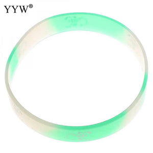 12mm Glow in the Dark Star Rubber Wristband Silicone Luminous Bracelet