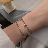 Smiling Face Bracelet Double Layer Beads Chain Jewelry