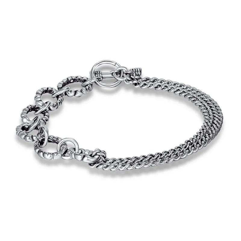 Double-layer Cuban Chain Personality Bracelet
