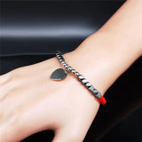 Silver Heart Beads Bracelet for Women Jewelry
