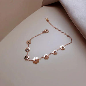Titanium Steel Daisy Bracelet for Women