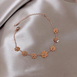 Titanium Steel Daisy Bracelet for Women