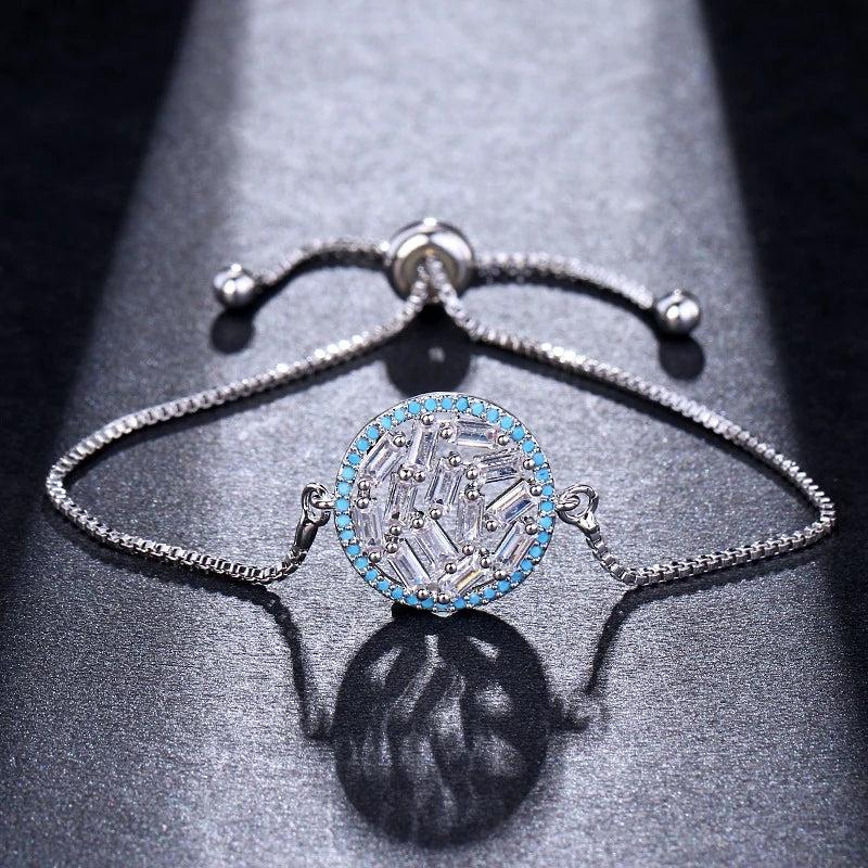 Zircon Bracelet for Women Cubic Zirconia Chain Link Charm Bracelet