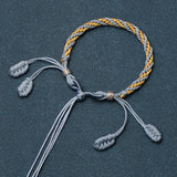 Adjustable Vintage Beaded Lanyard Bracelet for Men Women