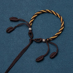 Adjustable Vintage Beaded Lanyard Bracelet for Men Women