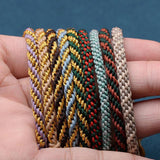 Adjustable Vintage Beaded Lanyard Bracelet for Men Women
