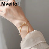 Adjustable Stainless Steel Round Snake Chain Slider Bracelet