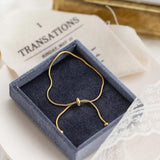 Adjustable Stainless Steel Round Snake Chain Slider Bracelet
