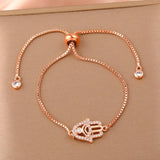Ethnic Fatima Hand Charm Bracelet Copper Chain Jewelry