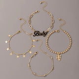 Geometric Star Letters Bracelet