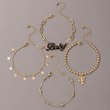 Geometric Star Letters Bracelet