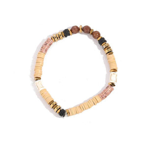 Colorful Polymer Clay Shell Bracelet Adjustable Elastic Beach Jewelry