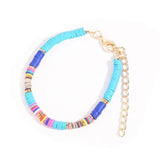 Colorful Polymer Clay Shell Bracelet Adjustable Elastic Beach Jewelry