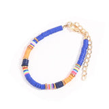 Colorful Polymer Clay Shell Bracelet Adjustable Elastic Beach Jewelry