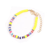 Colorful Polymer Clay Shell Bracelet Adjustable Elastic Beach Jewelry