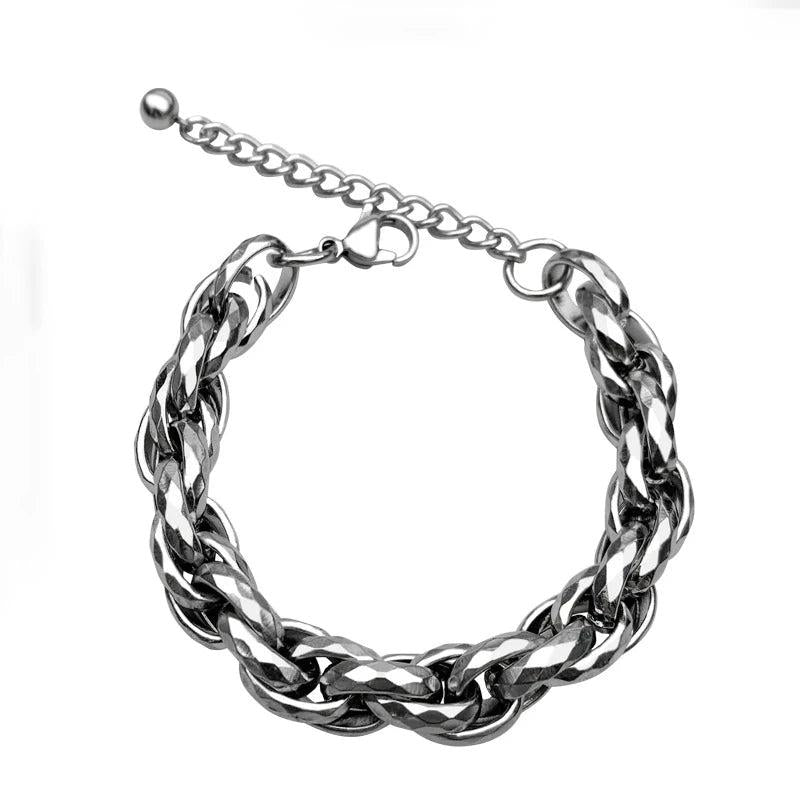 Male Bracelet Titanium Steel Fitness Thick Bracelet