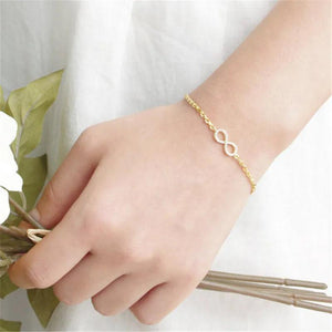 Crystal Infinity Bracelet Charm Shining Jewelry for Women Girls