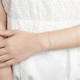 Crystal Infinity Bracelet Charm Shining Jewelry for Women Girls