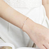 Crystal Infinity Bracelet Charm Shining Jewelry for Women Girls