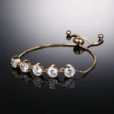 CZ Bracelet Silver Adjustable Girl's Jewelry