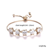 CZ Bracelet Silver Adjustable Girl's Jewelry