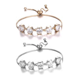 CZ Bracelet Silver Adjustable Girl's Jewelry