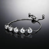 CZ Bracelet Silver Adjustable Girl's Jewelry