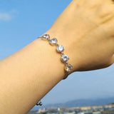 CZ Bracelet Silver Adjustable Girl's Jewelry