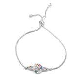 Micro-inlaid zircon Planet pull lucky bracelet - Adjustable size planet jewelry
