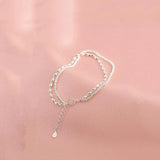Silver Bracelets for Women Multilayer Chains Jewelry